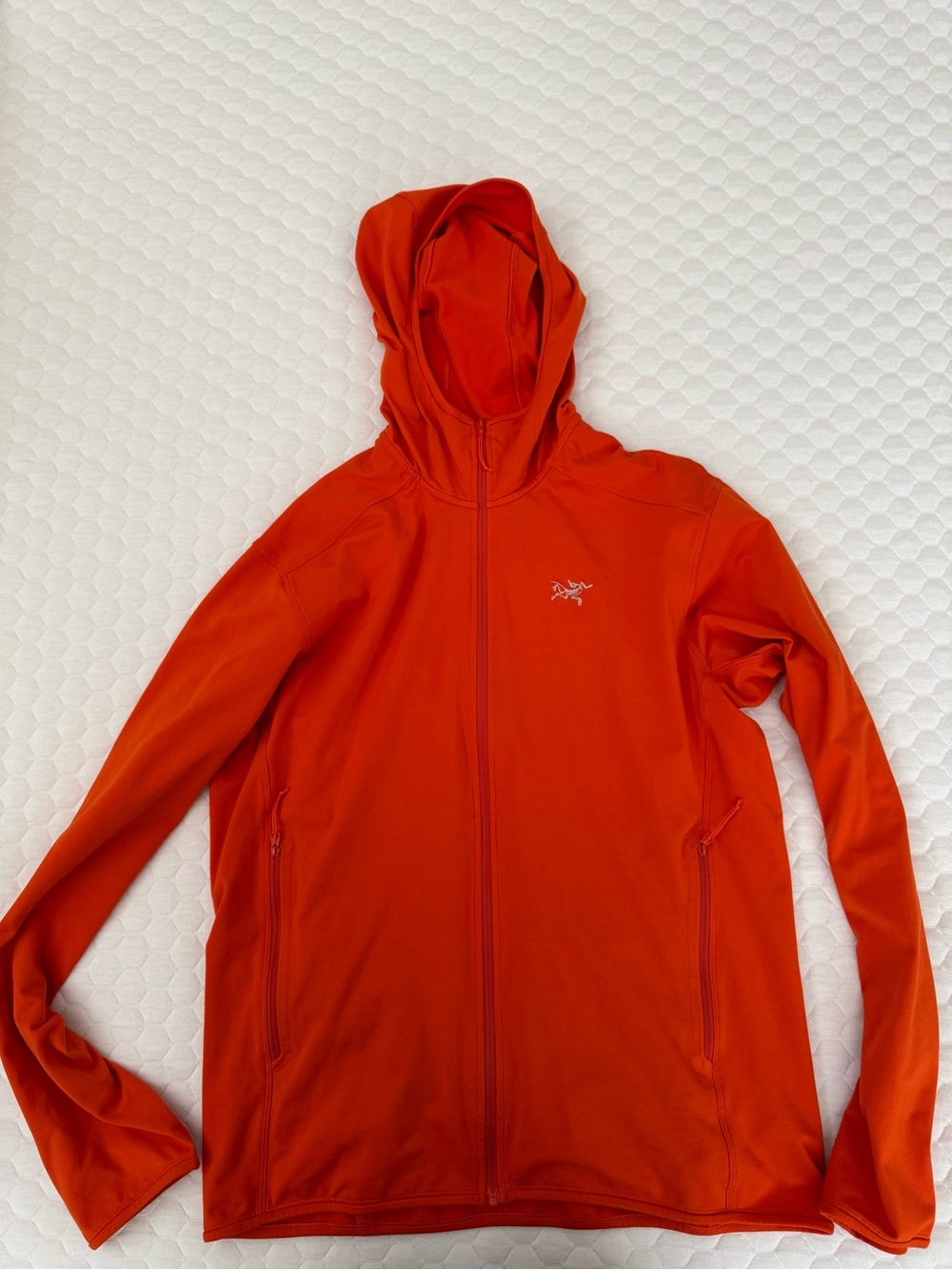 Arc'teryx Kyanite Lightweight Bright Orange Hooded Zip Jacket